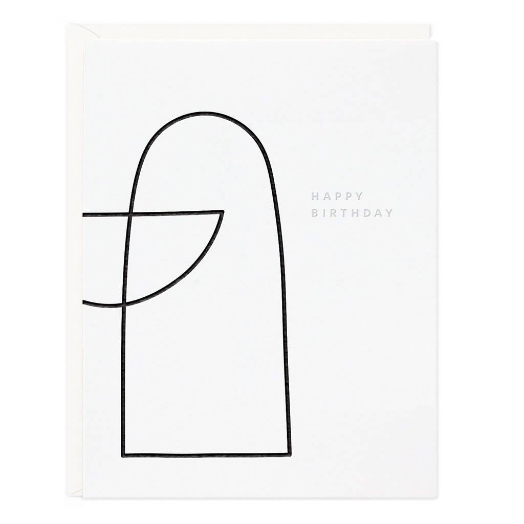 Birthday Outlines Greeting Card