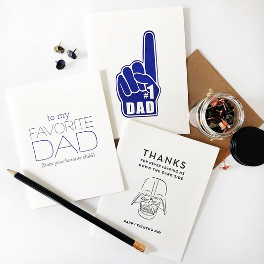 Favorite Dad - Letterpress Father's Day Greeting Card