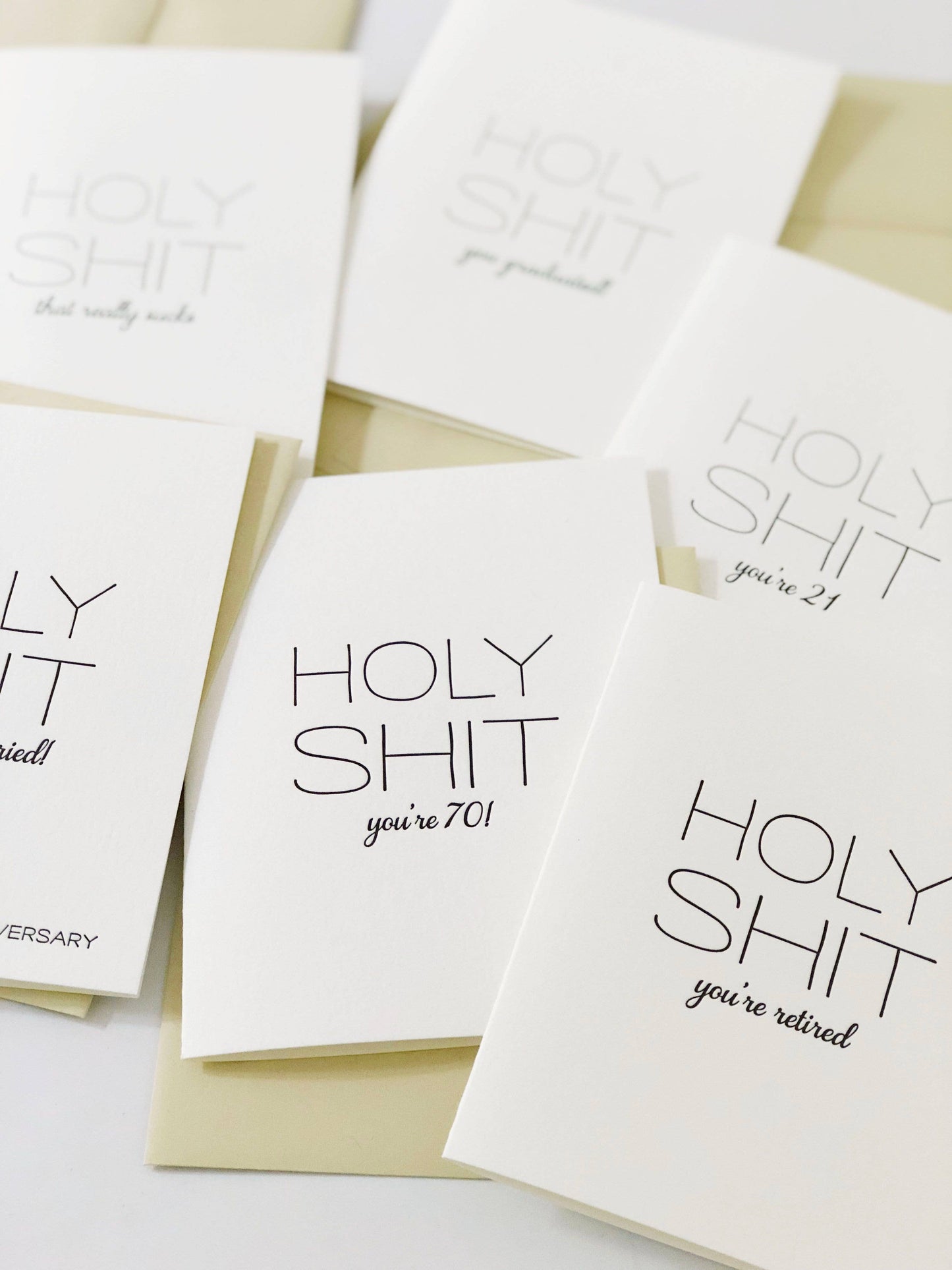 Holy Shit You're Married - Letterpress Wedding Congrats Card