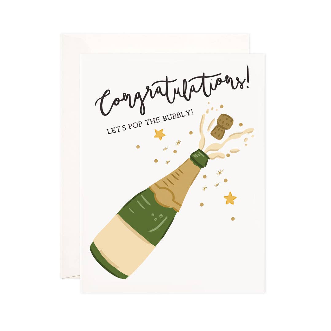 Bubbly Congrats Greeting Card - Congratulations Card