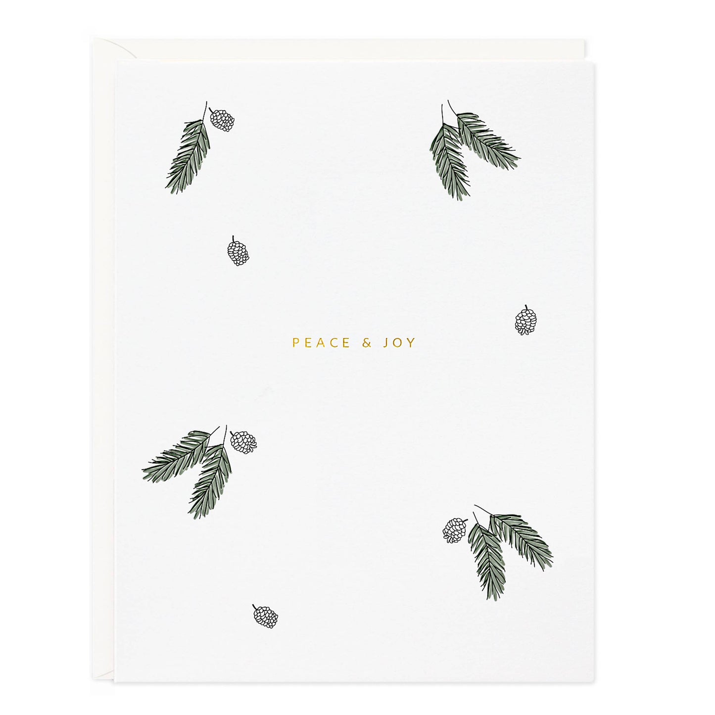 Peace and Joy Pinecones Card | Boxed Set of 6