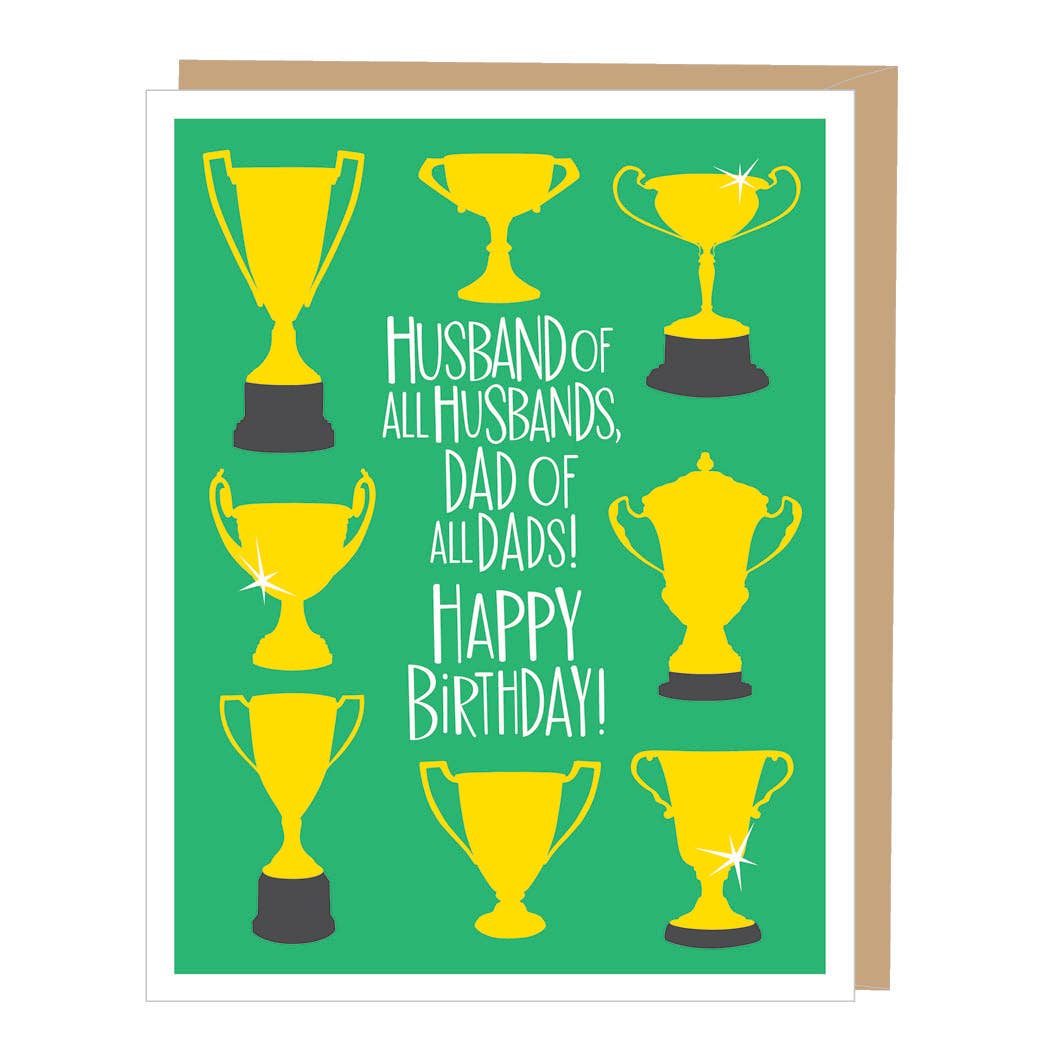 Trophy Husband of all Husbands Birthday Card