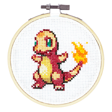 Load image into Gallery viewer, Charmander - DIY Cross Stitch Kit
