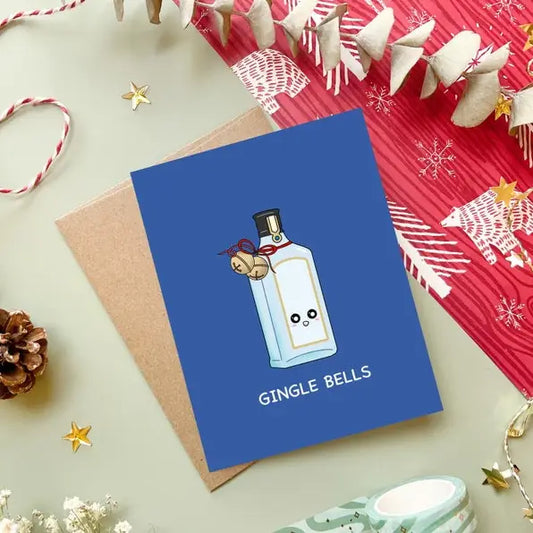 Gingle Bells | Punny Alcohol Christmas Card