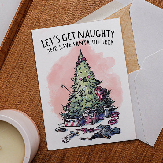 "Save Santa the Trip" - Crude, Naughty, Kinky Christmas Card