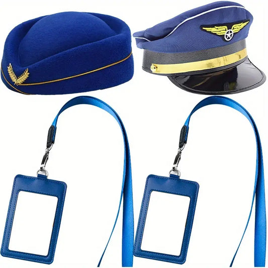 pilot or stewardess hat