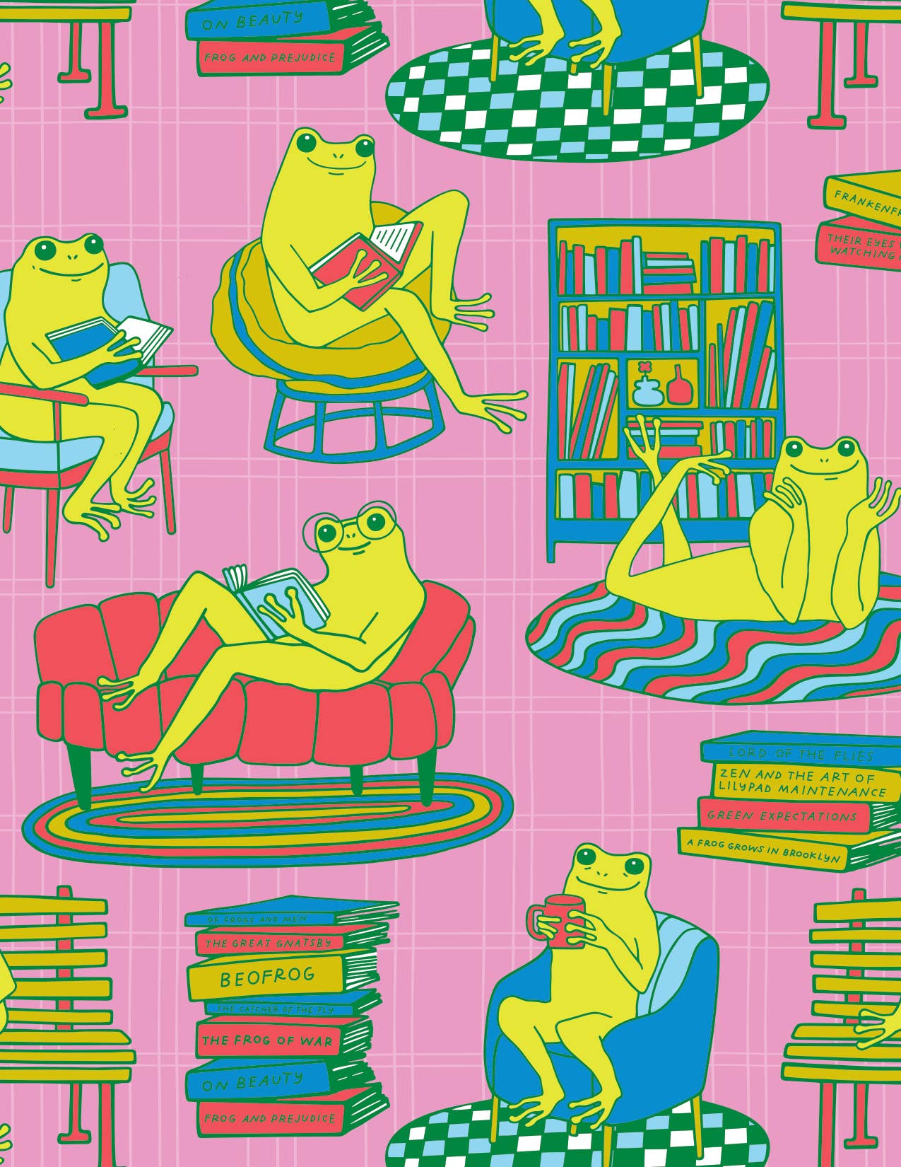 Reading Frogs Gift Bag