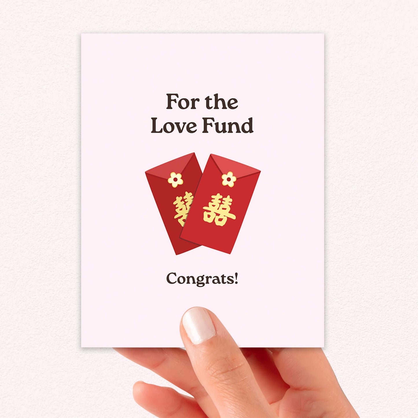 Love Fund Asian Wedding Cards | Cute Red Envelope Hong Bao Couple