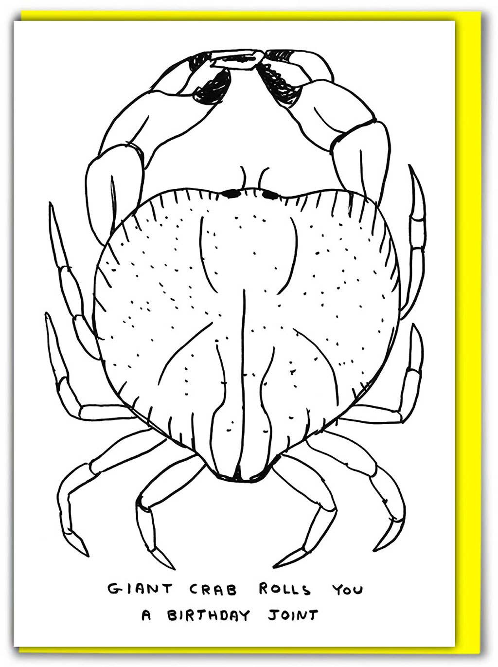 Funny Birthday Card - Giant Crab Greetings Card