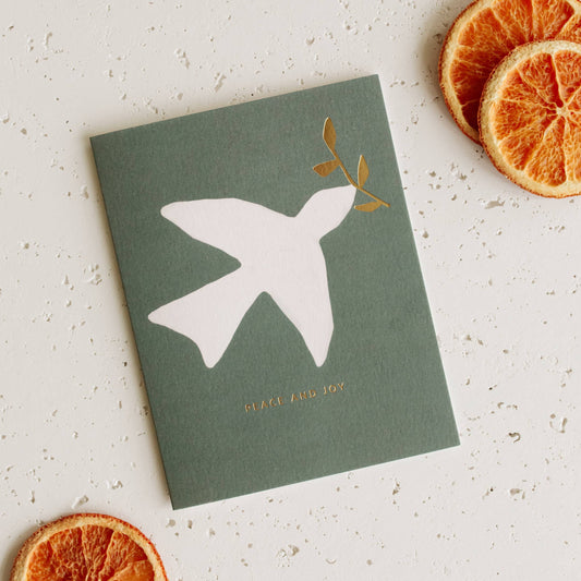 Peace & Joy Dove Card