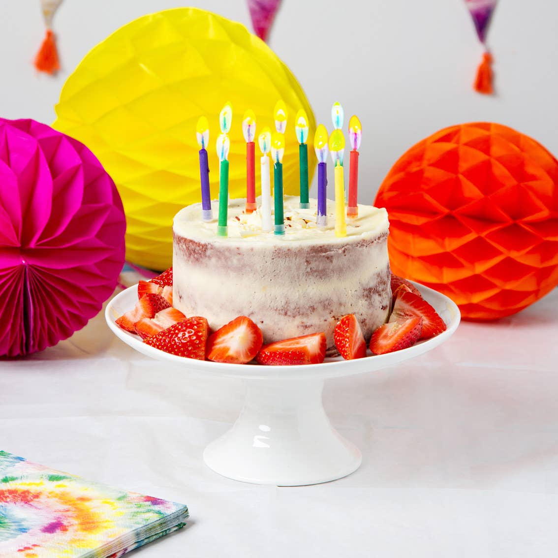 Colored Flame Birthday Candles
