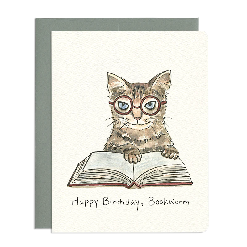 Bookworm Birthday Card