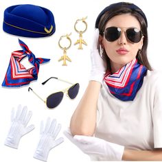 pilot or stewardess hat