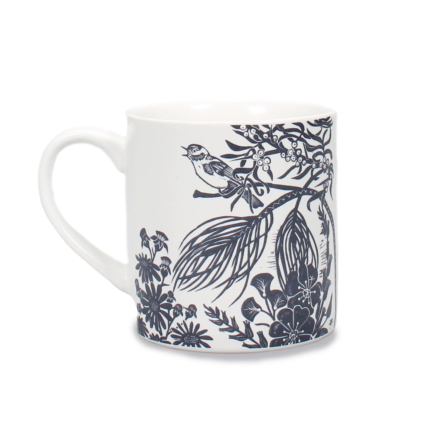 Ceramic Mug Woodland Navy Bird