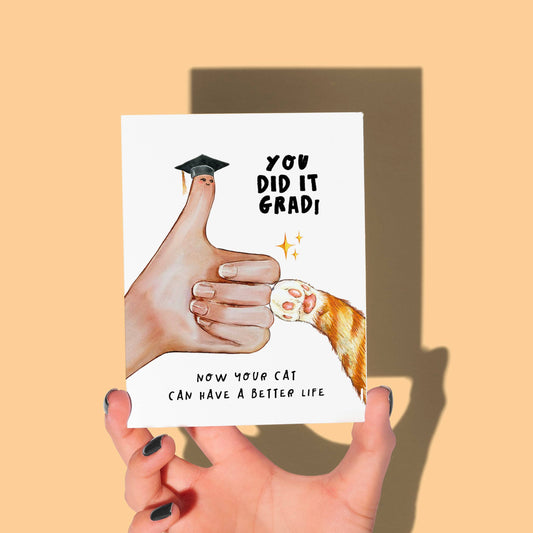 Thumb Up Grad - Funny Graduation Card