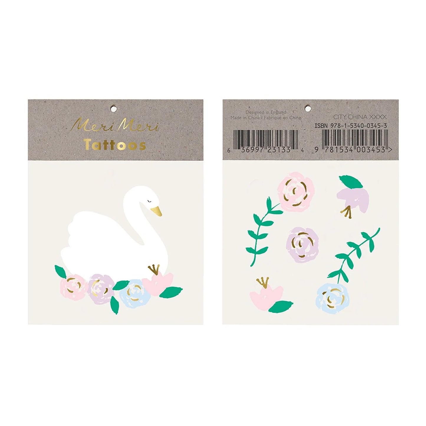 Meri Meri Floral Swan Tattoos