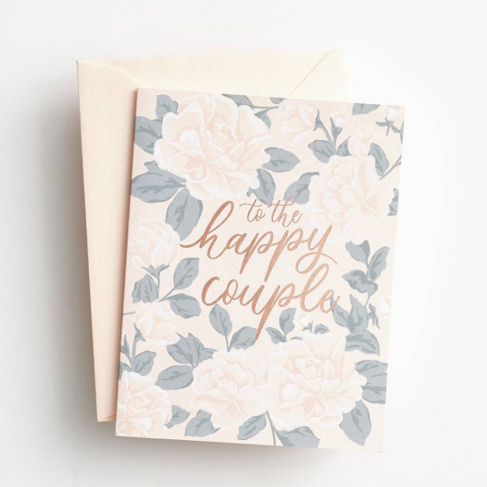 Happy Couple Floral A2 Single Card