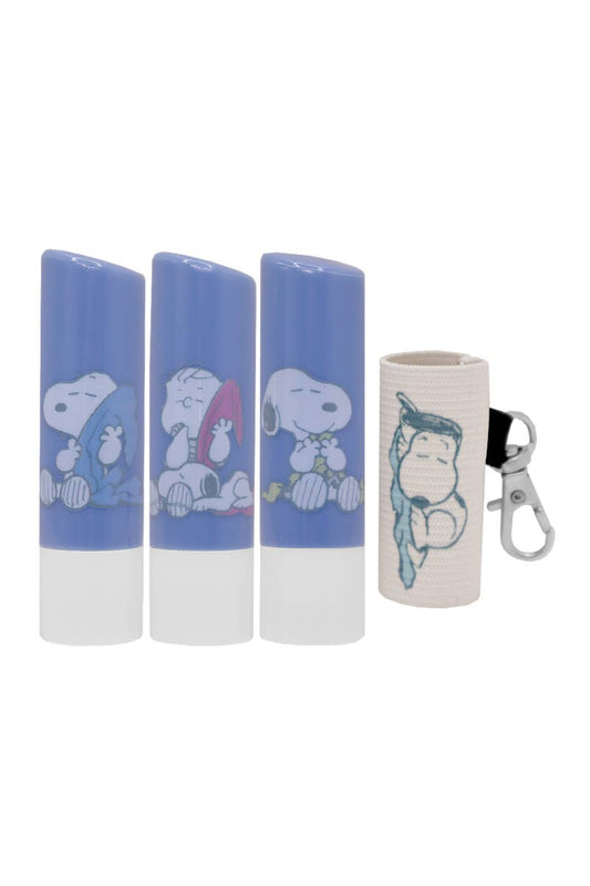 Celavi P60102 3pc Peanuts Snoopy Lip Balm Set