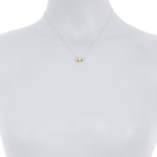 Tri-Color Rings Necklace silver