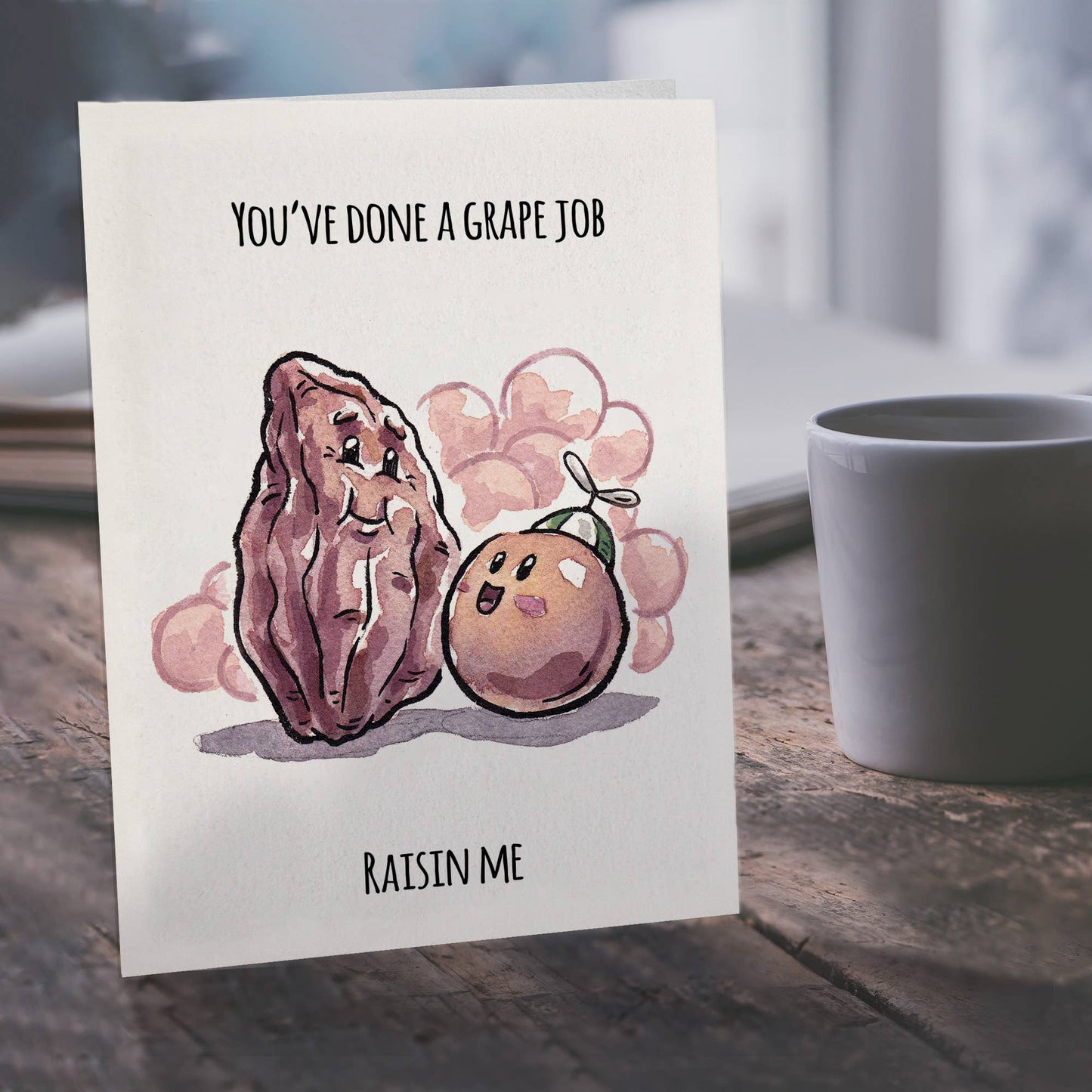 "Done a Grape Job" - Funny Mothers Day Mom Card, Wine Lover