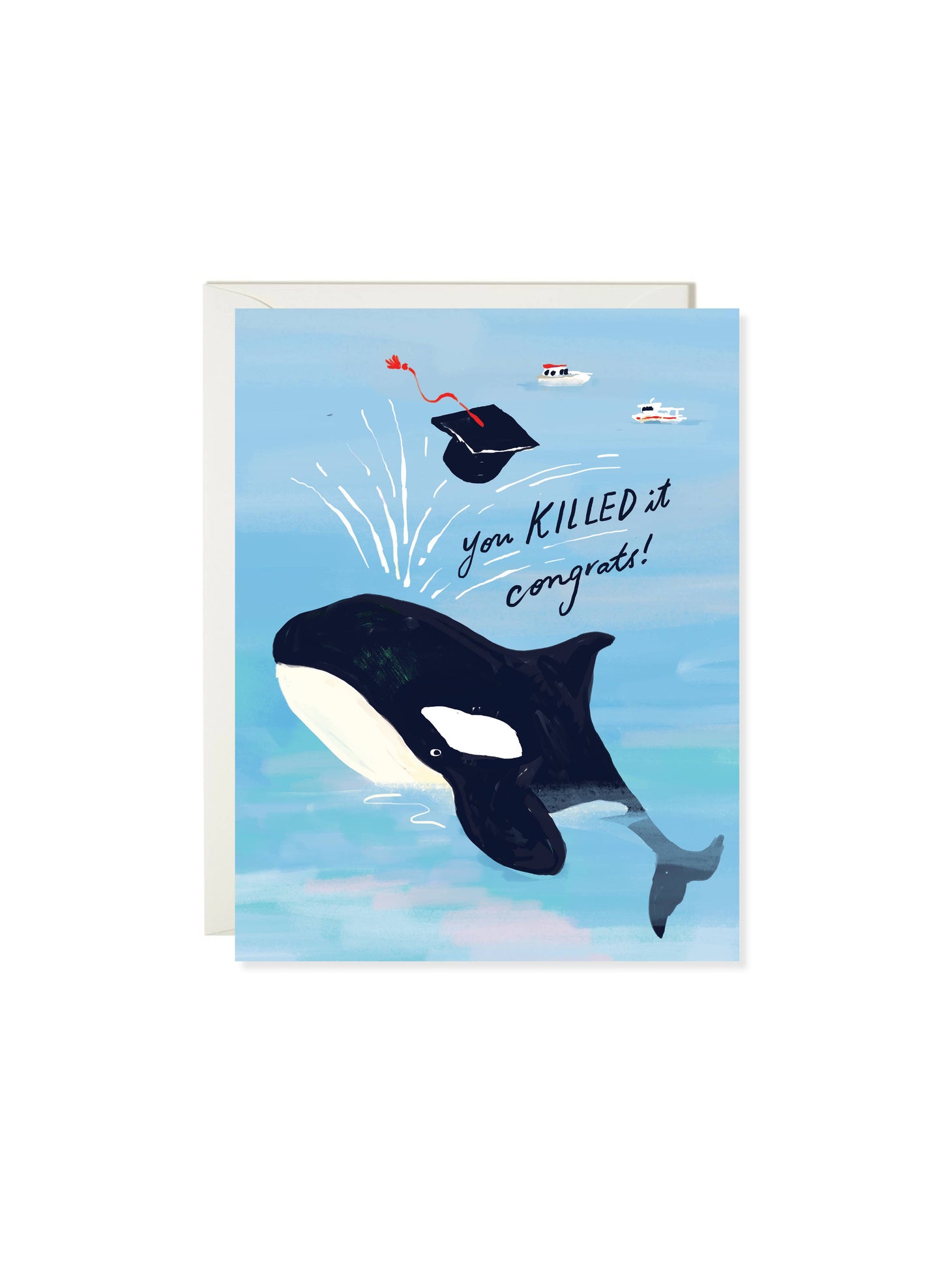 Killer Whale Grad - Funny Graduation Greeting Card