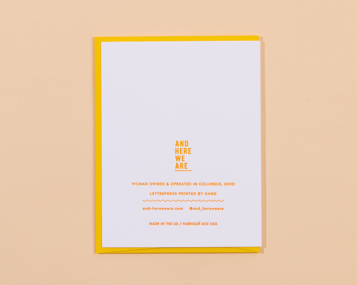 HBD BFF Birthday Letterpress Greeting Card