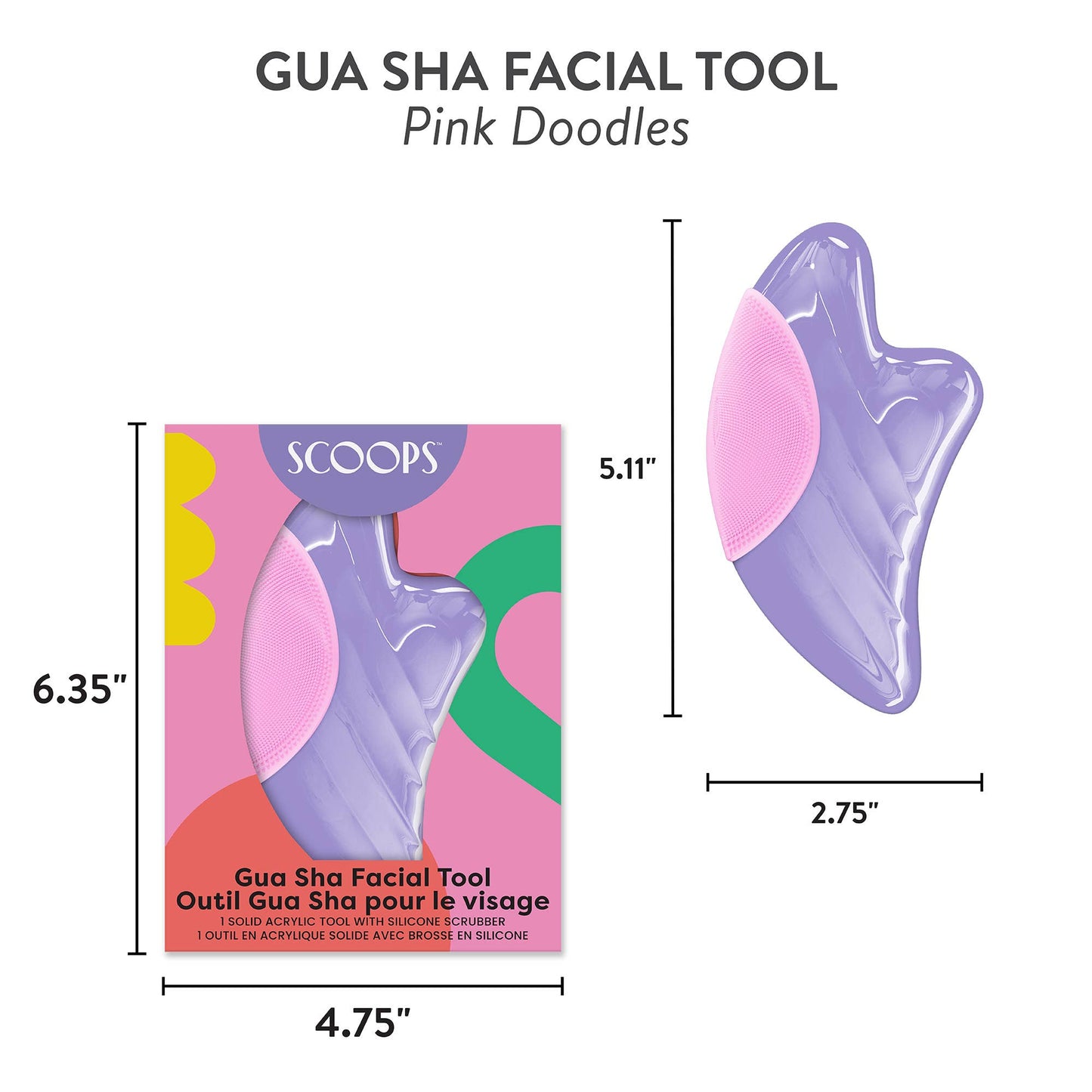 Pink Doodles Gua Sha Facial Tool