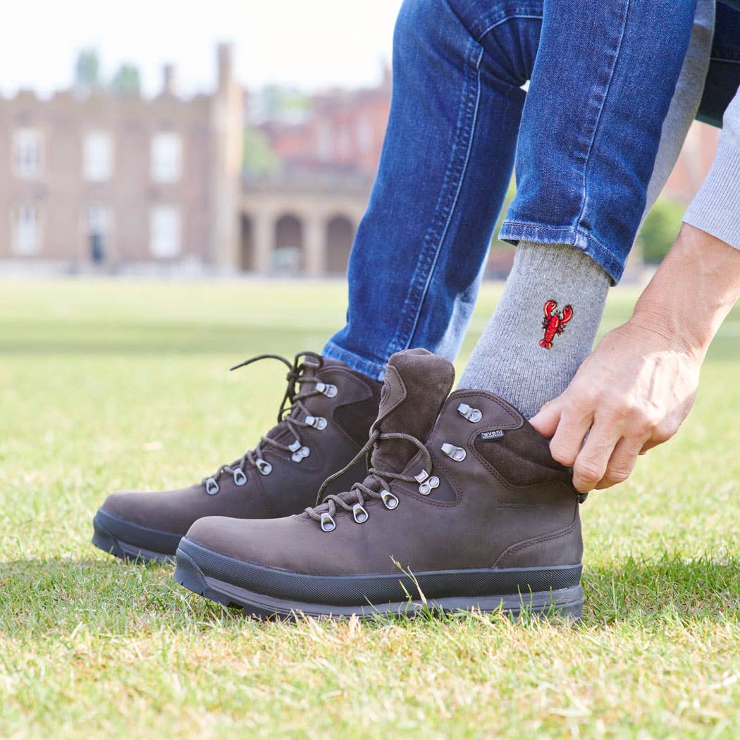 Lobster Coastal Wool Socks