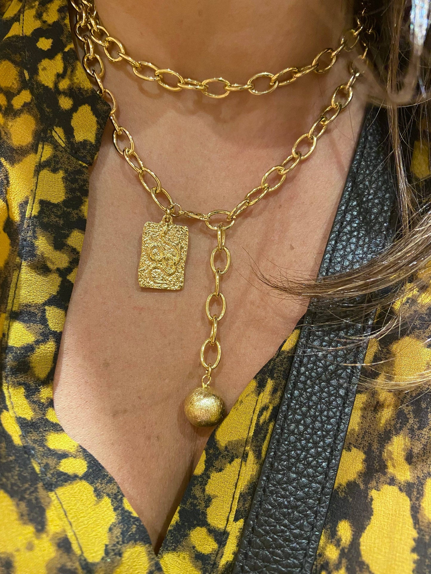 Galia - double turn necklace or Y necklace