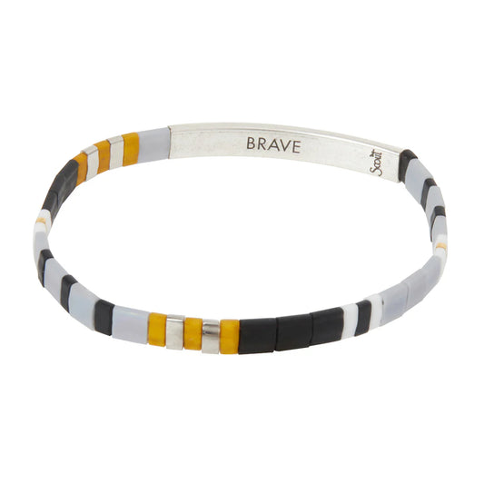 Good Karma Miuki Bracelet - Brave Gray/Blk/Silver