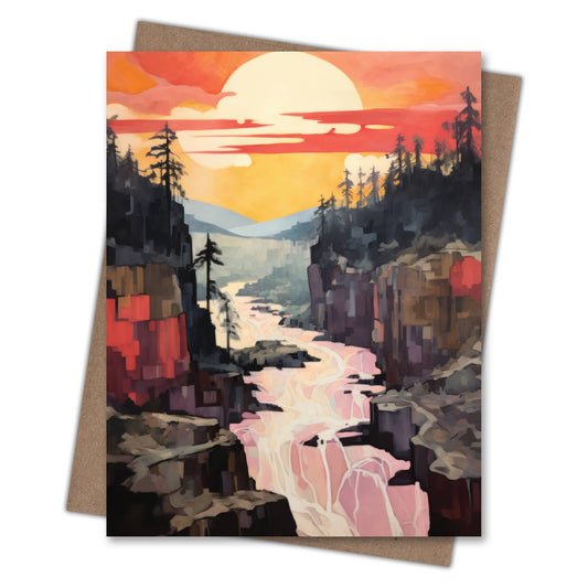 Sunrise Canyon Blank Notecard