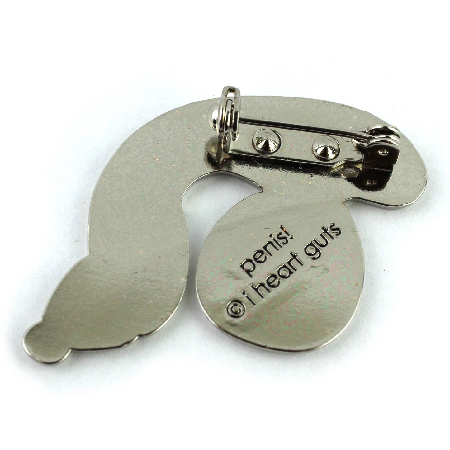 Penis Sparkly Enamel Lapel Pin - Stand and Deliver