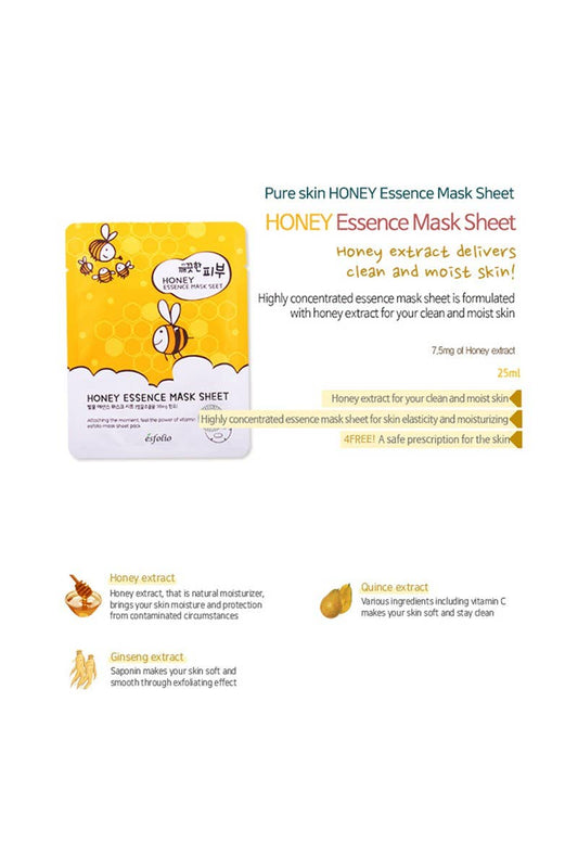 Esfolio ESMPPUHO Honey Essence Facial Mask Sheet