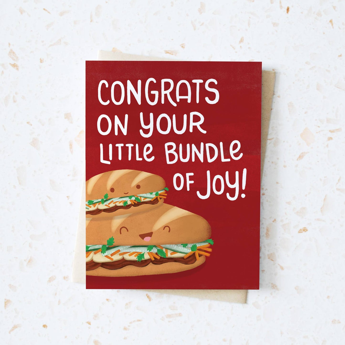 Congrats on Your Little Bundle of Joy/ Banh mi Baby Greeting