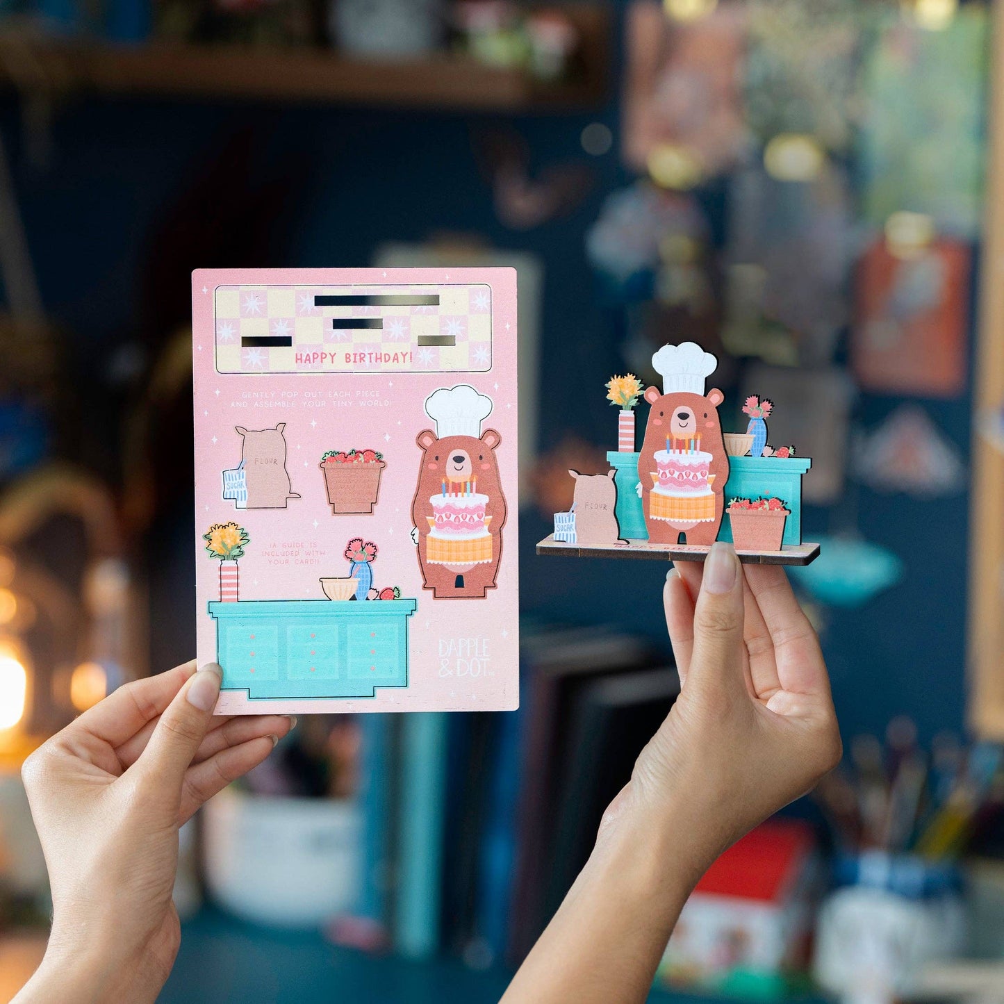 HAPPY BIRTHDAY BEAR POP OUT CARD