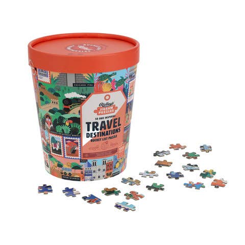 50 Awe-Inspiring Travel Destinations Bucket List 1000-Piece Puzzle