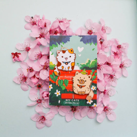 Enamel Pin - BFF Cats Pin Set