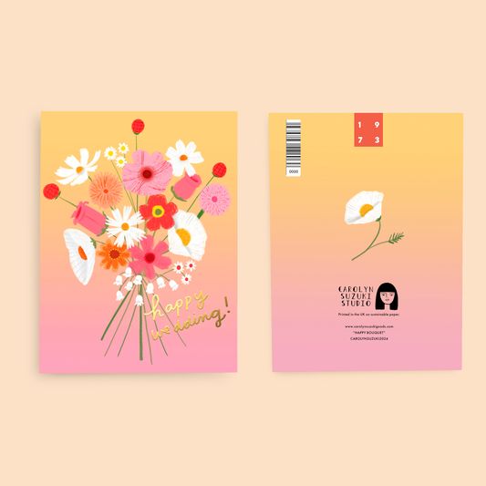 HAPPY BOUQUET - Wedding Card