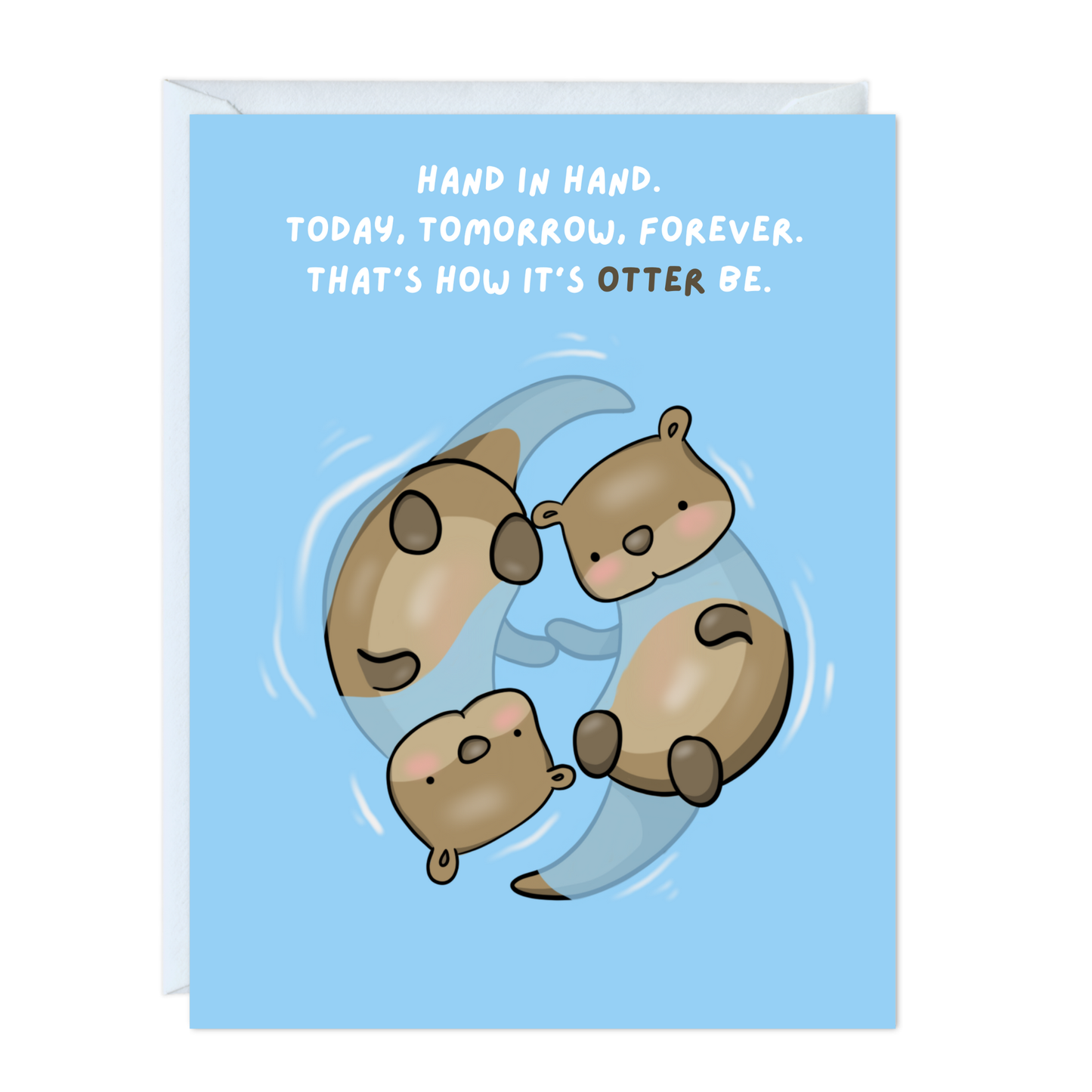 Cute Wedding Couple Engagement Card (That's how it Otter Be)