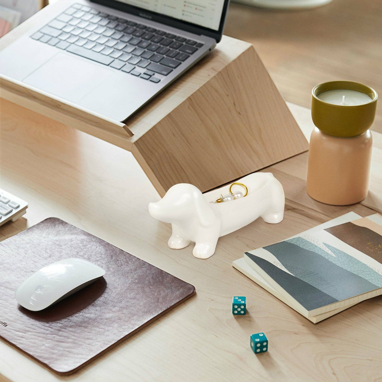 YOBRO Hotdog Jewelry Tray Dachshund Ceramic Mini Dish