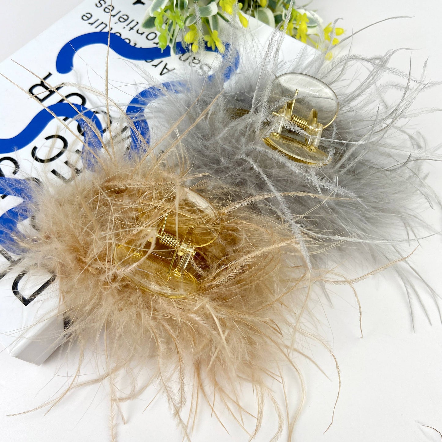 Elegant Ostrich Hair Clip