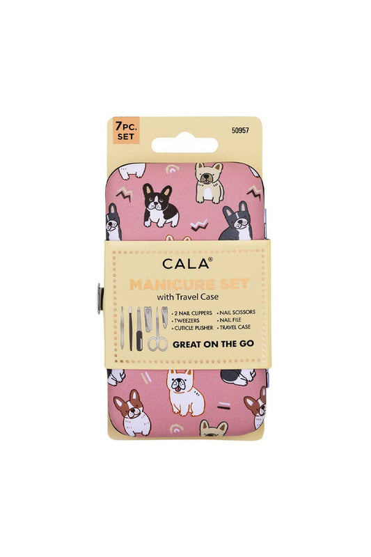 CALA 50957 Manicure Set with Travel Case Dog Print - 6