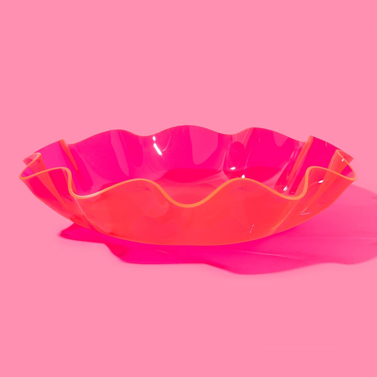 Wavy Nesting Bowl - Large - Dark Pink