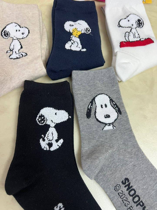 Peanuts 3D Snoopy Ankle Mid Calf Socks-Cotton ultra Soft