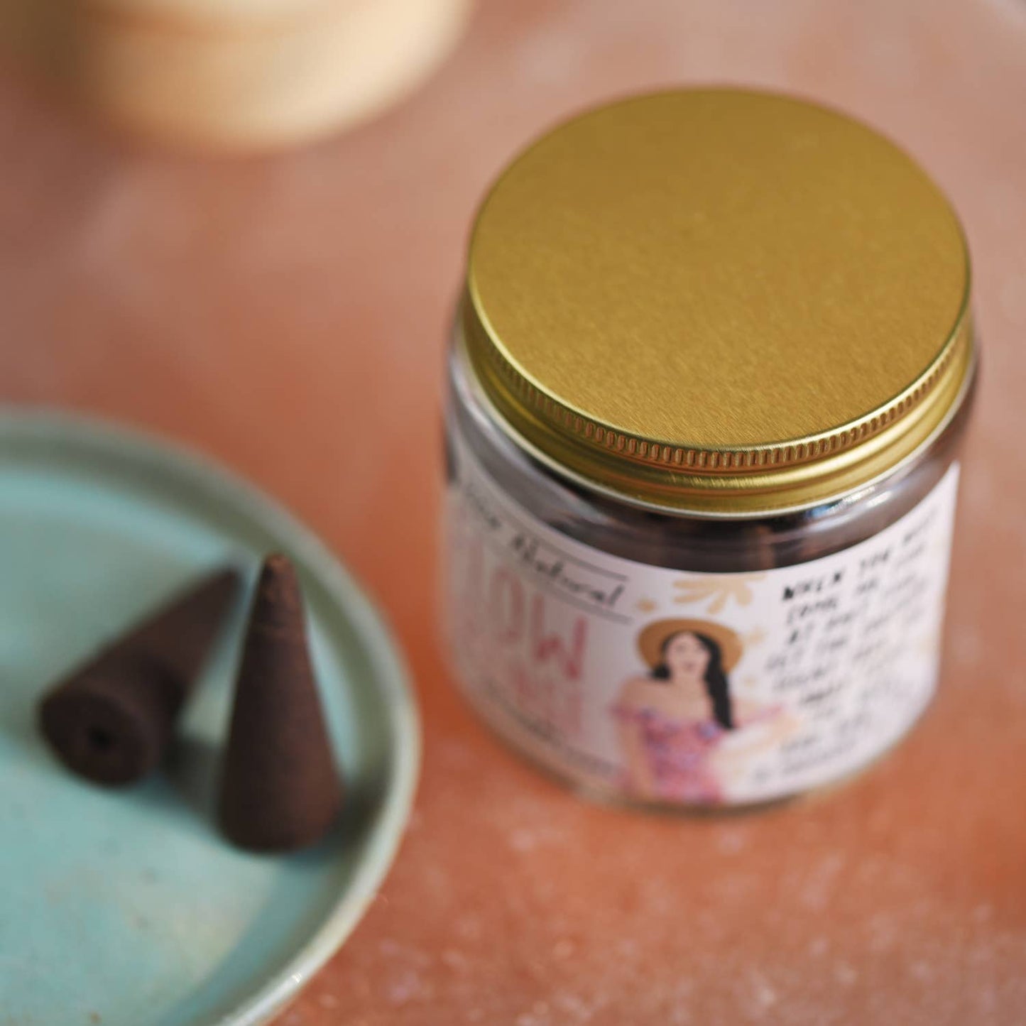 Flow Incense Jar of Incense Cones - plant based, vegan