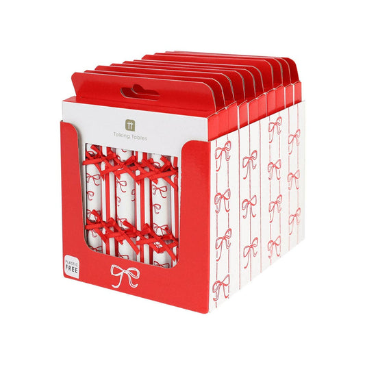 Christmas Bow Saucer Crackers