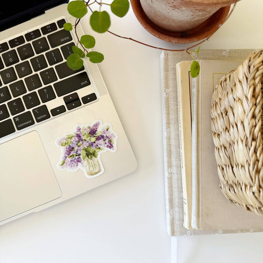 Lilac bouquet sticker