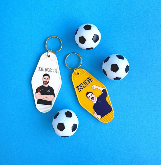 Ted Lasso Believe Motel Keychain