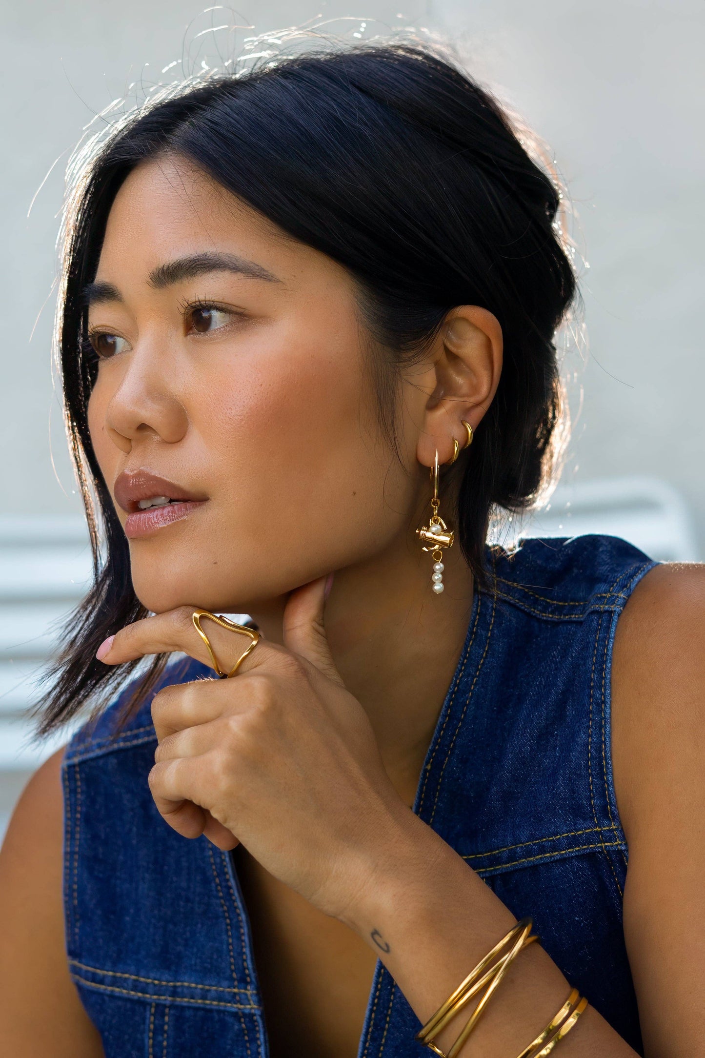 Pour Over Earrings - 18K Gold Plated