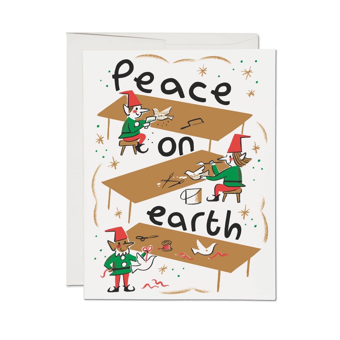Santa's Workshop holiday greeting card